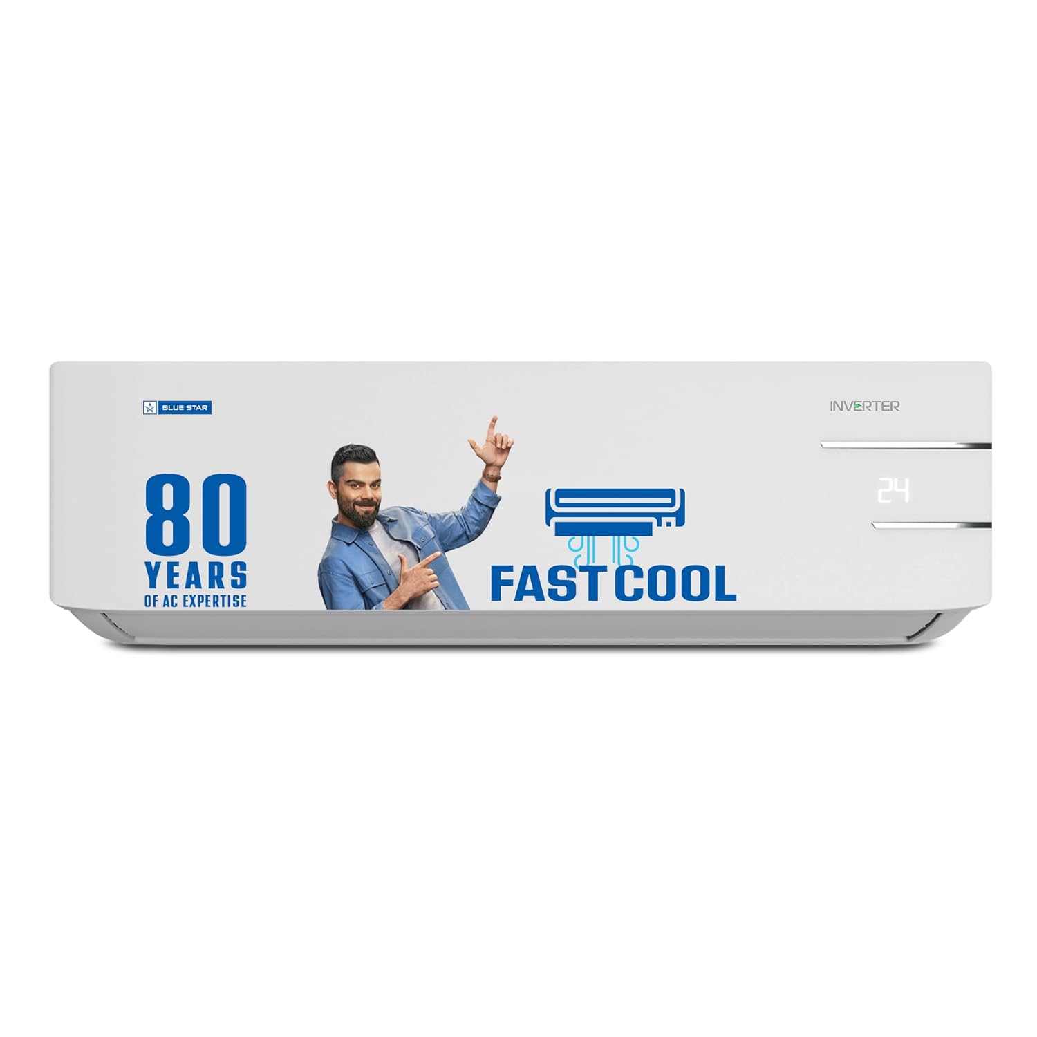 Blue Star 1 Ton 3 Star Convertible 5 in 1 Cooling Inverter Split AC (Copper, Multi Sensors, Dust Filters, Smart Ready, Blue Fins, Self Diagnosis, 2023Model, IC312YNU,White)-1